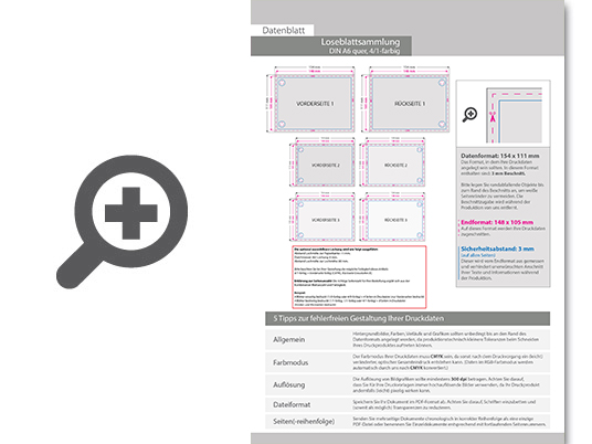 Product Bild loseblattsammlung_din_a6_quer__14_bl__tter_pro_sammlung__vorne_farbig_und_hinten_schwarz_(4_1)