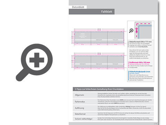 Product Bild hochglanz-uv-lack_faltblatt__gefalzt_auf_din_lang_quer__vertikaler_zickzackfalz__6-seitig