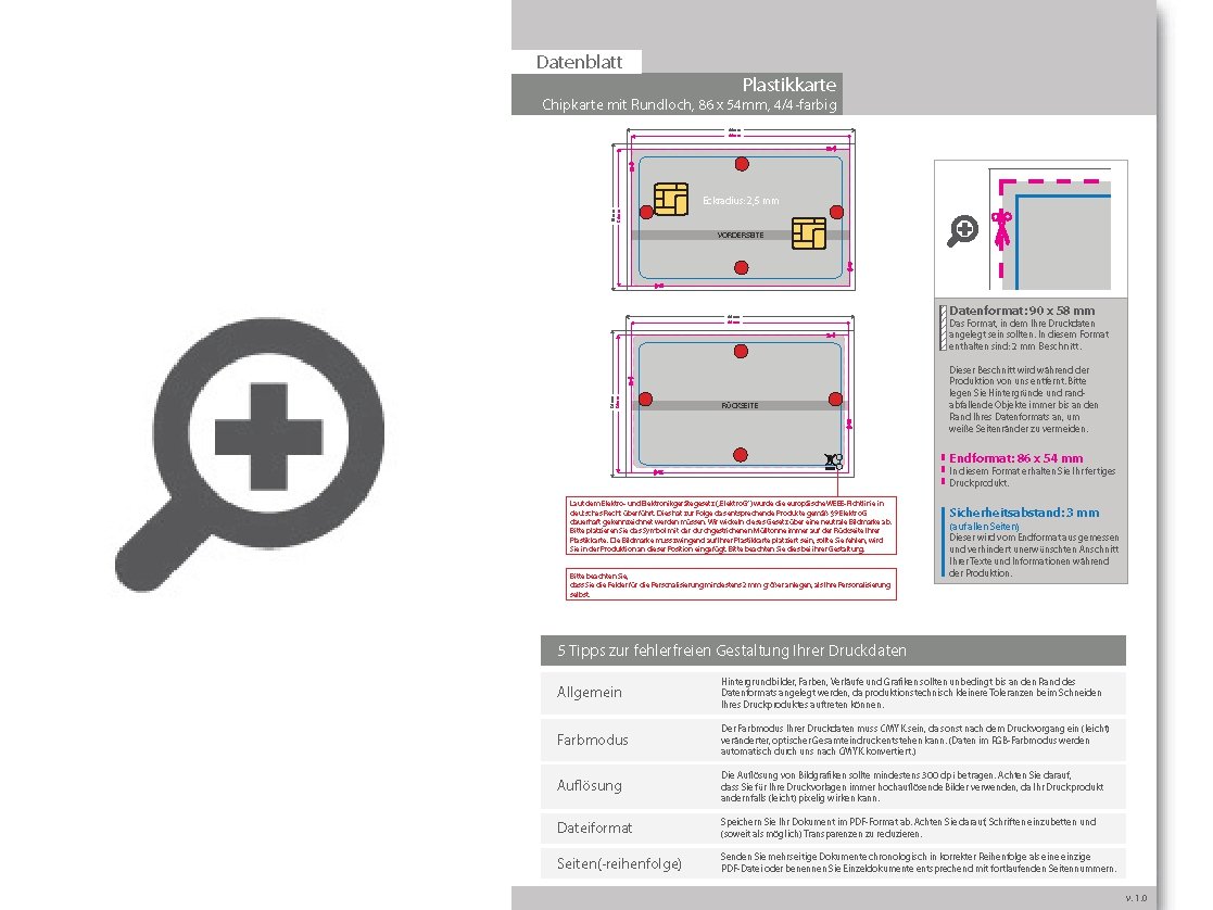 Product Bild chipkarte_sle5542_mit_lochung_und_einseitiger_hei__folienpr__gung_silber_4_4_farbig_bedruckt_auf_wei__em_hintergrund